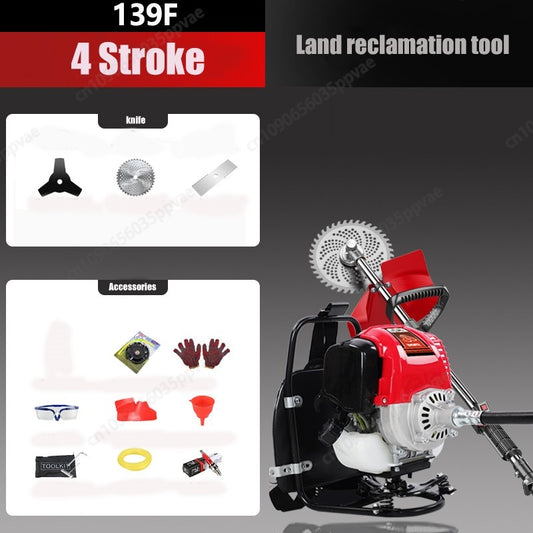 GX35/139F Engine Lawn Mower Four Stroke Backpack Gagoline Weeder Grass Cutter Eradicator garden Tools Hand Gardening Accesorries