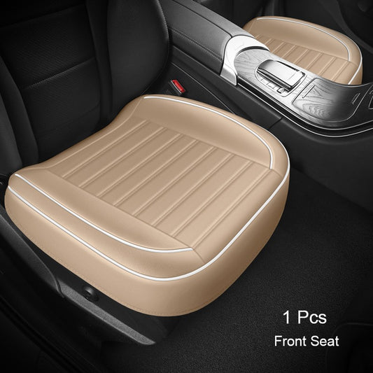1Pcs PU Leather Car Universal Seat Cover Interior Auto Seat Kits Cushion Four Seasons Protector Mat Front Rear Rows Accessories