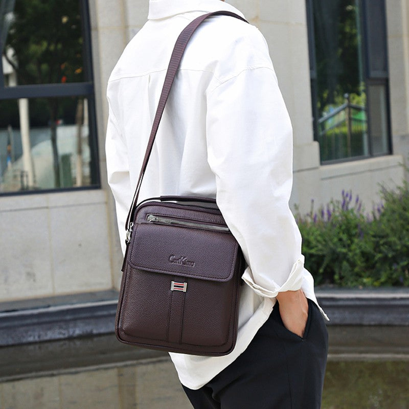 Men's Genuine Leather Crossbody Shoulder Bags High Quality Tote Fashion Business Man Messenger Bag Leather Bags Fanny Pack