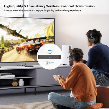 eppfun Le Audio Aptx Lossless Bluetooth 5.4 Transmitter for TV/PS5, 96K/24bit Wireless Adapter with Encrypted Auracast LC3 Audio