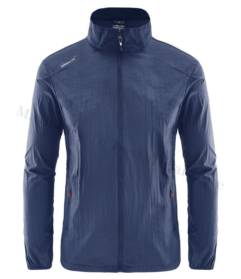Men's Summer Skin Quick Dry Hiking Jacket Waterproof Sun UV Protection Coats Men Outdoor Sports Fishing Camping Running Jacket