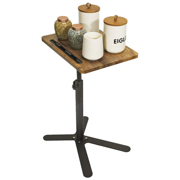 Adjustable Height Laptop Desk Rotating Tabletop Mobile Stand Home Mesa Bedside Table Office Tray Standing Computer Workstat