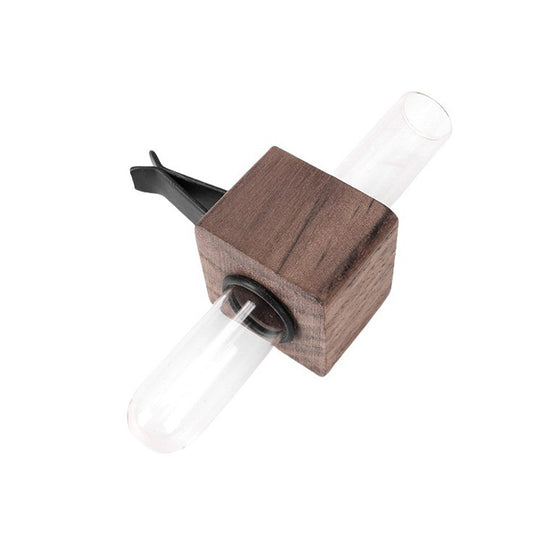 Mini Car Hydroculture Flower Vase Glass with Clip Adjustable Air Vent Test Tube Flower Holder Creative Interior Decor Dashboard