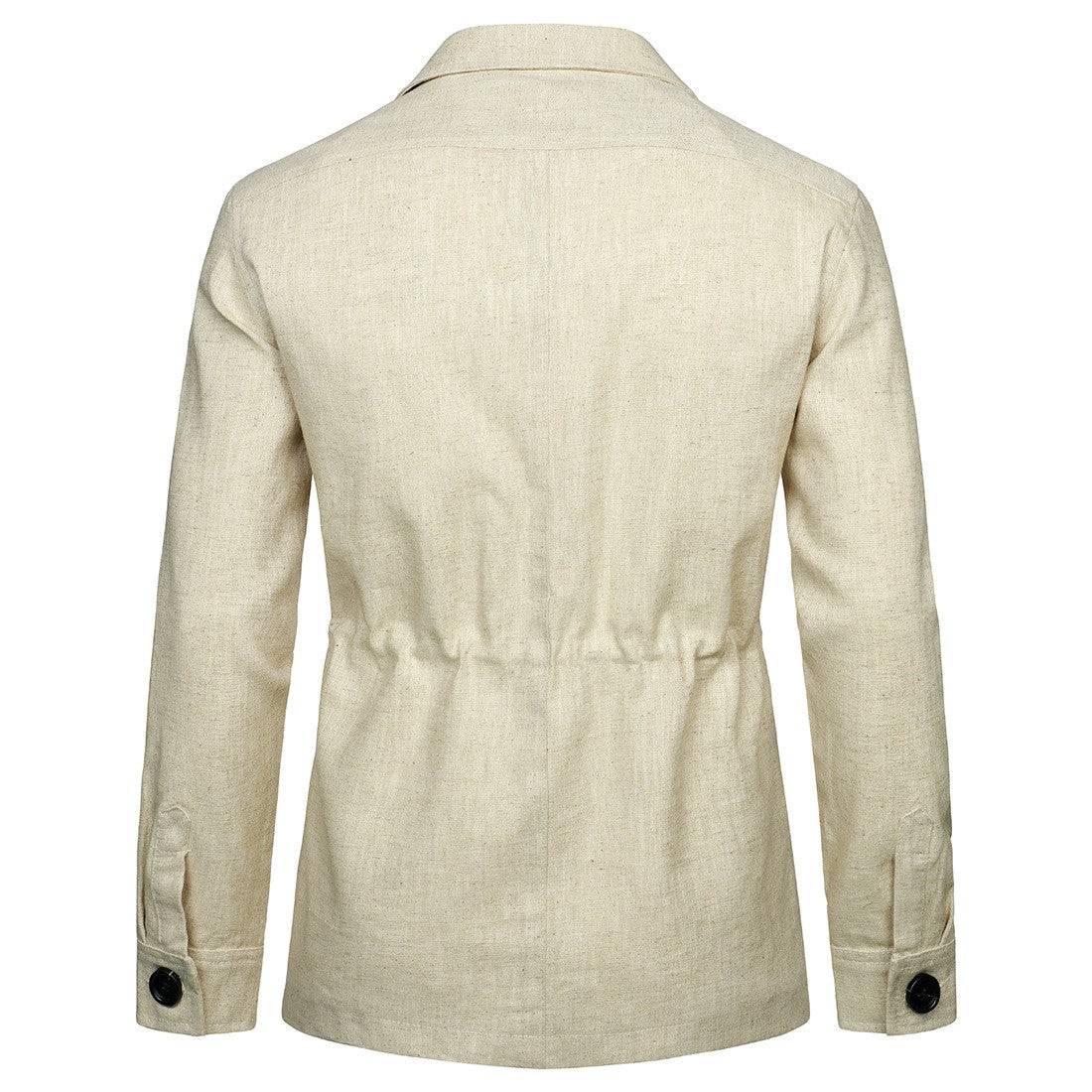 Mens Coats Safari Jacket Linen British Retro Gentry Suit Pockets Outerwear Fashion Solid Color Male Tops Ropa Hombre