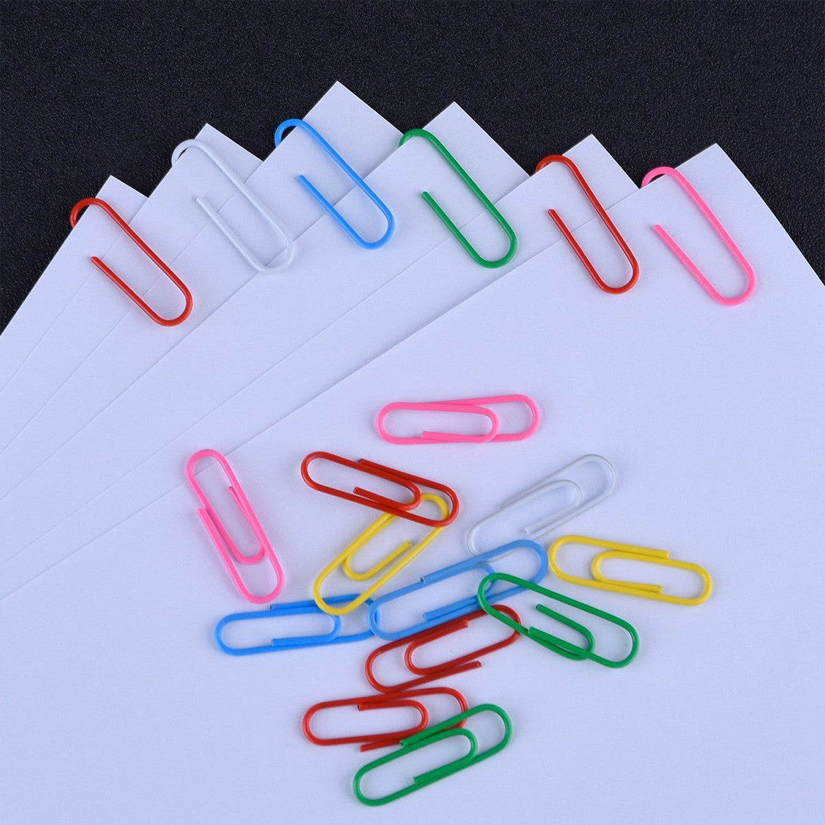 200Pcs Paper Clips Notebook Filing Bookmark Rustproof Paperclips Document Organizing for Office School Supplies
