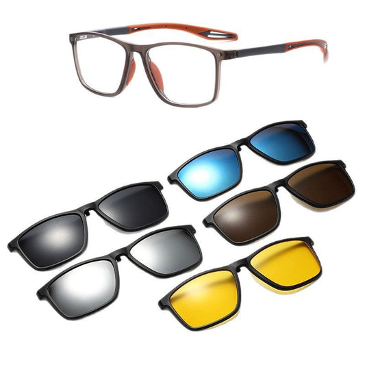 VICKY New Magnetic Clip-On Polarized Sunglasses Men Driving Night Vision Anti Blue Light Reading Glasses Women Prescription 3310