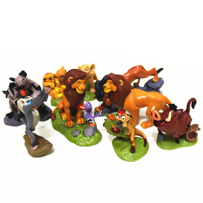 12Pçs/Conjunto Filme Desenho Animado O Rei Leão Simba Nala Timão Modelo Estatueta PVC Figuras de Ação Coleção de Brinquedos Clássicos Presentes Infantis