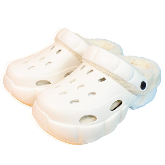 BEVERGREEN Women's 2023 fashion winter clogs DIY hollow outdoor EVA material platform padded warm lining shoes