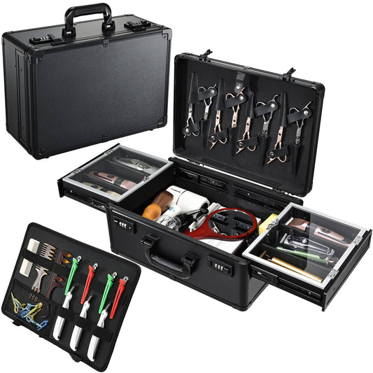 Barber Carrying Cases For Clippers Supplies Hair Tool Organizer Barber Travel Case Professional Barber Supplies Suitcase