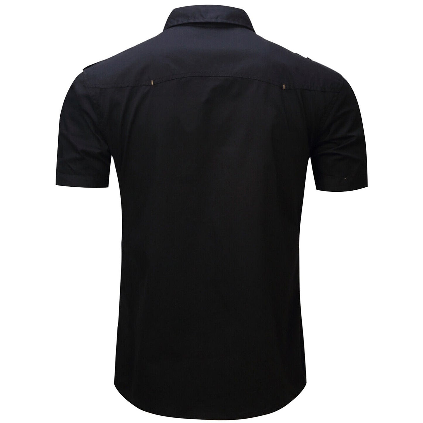 New Fashion 2023 Men's Safari Shirt Short Sleeve Summer Casual Tactical 100% Cotton Cargo Outdoor Pocket Work Shirts for Men