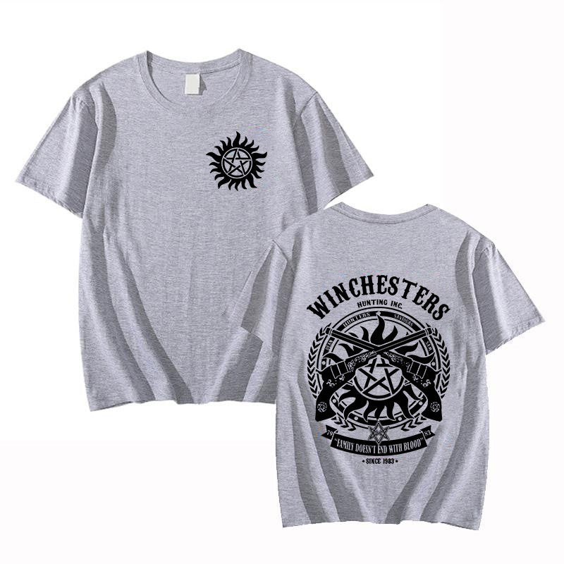 New TV Supernatural Printed Women Men T-shirts Supernatural Short Sleeve Shirts Summer Round Neck Tee Shirt Casual Funny Tops