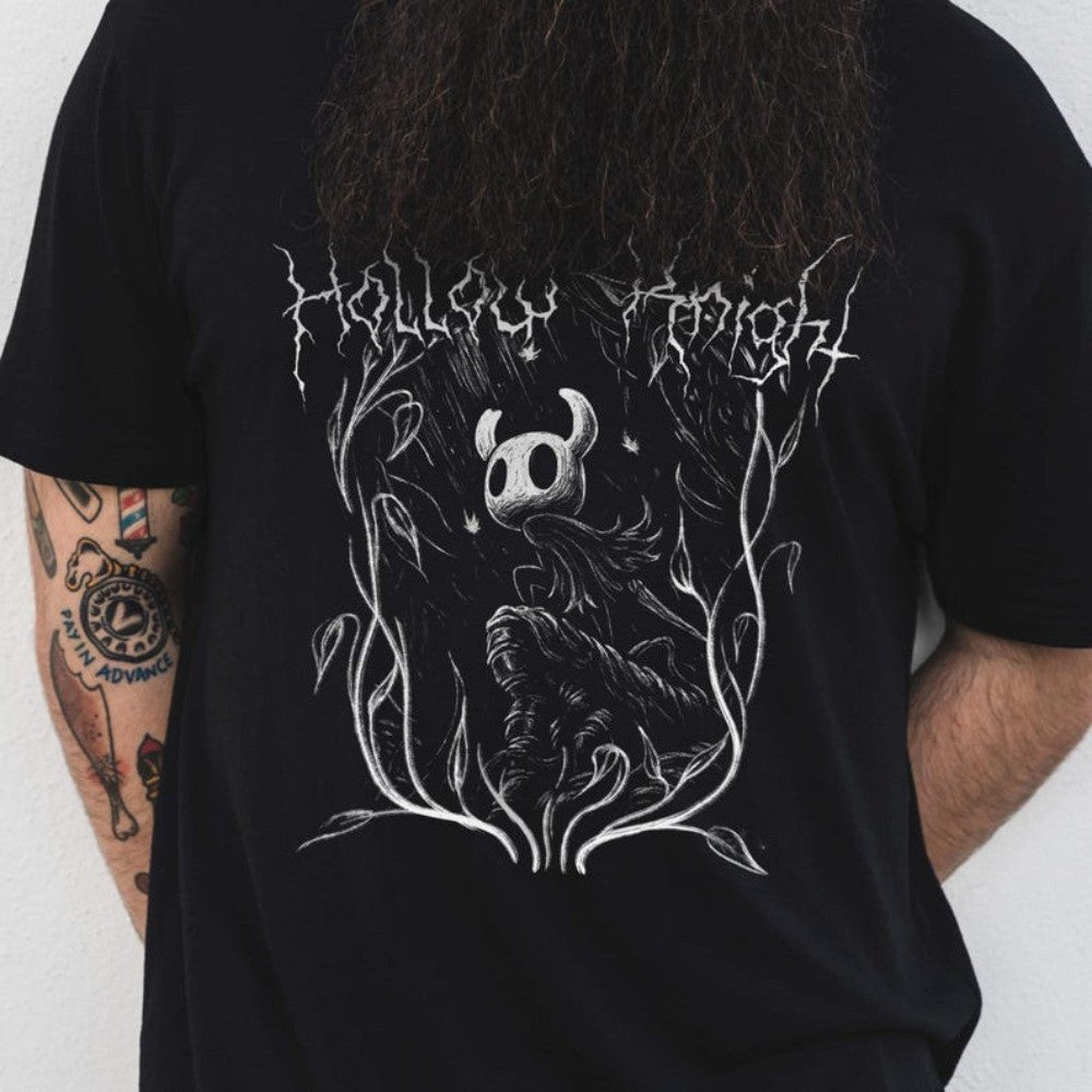 Retro Shirt Shirt Independent Game T Shirt FASHION Dark Fantasy Bagot Metal Style T Shirt HOLLOW KNIGHT