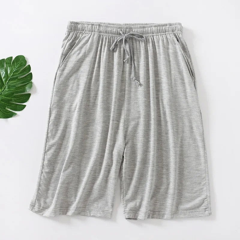 Modal Men's Pajama Pants Men Summer Thin Five-point Home Shorts Loose Casual Large Size Home Pajamas Beach Pants Sleep Wear Men