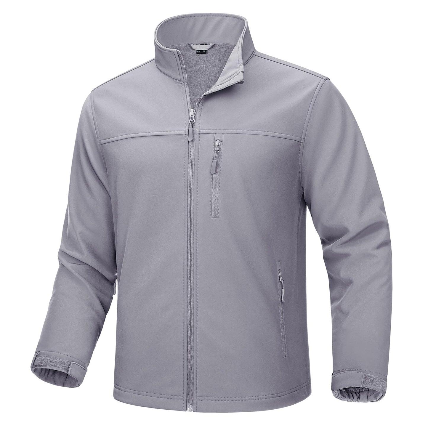 TACVASEN Waterproof Softshell Jackets Mens Winter Fleece Lined Work Jackets Zipper Pocket Outdoor Jacket Male Windbreaker