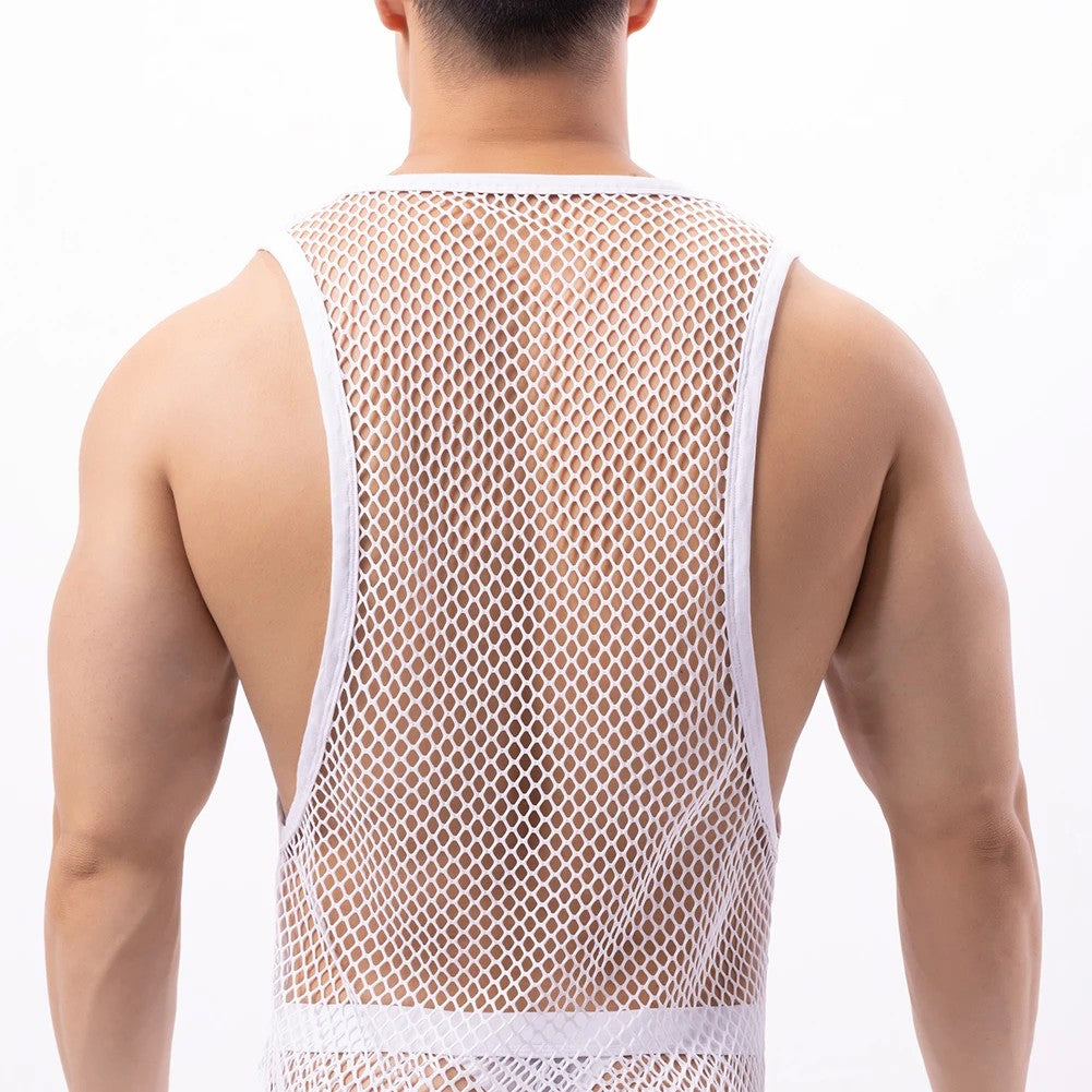 BRAVE PERSON Fashion Men Clothing Bodybuilding Gym Tank Tops Sleeveless Mesh Undershirt Fitness Workout Vest