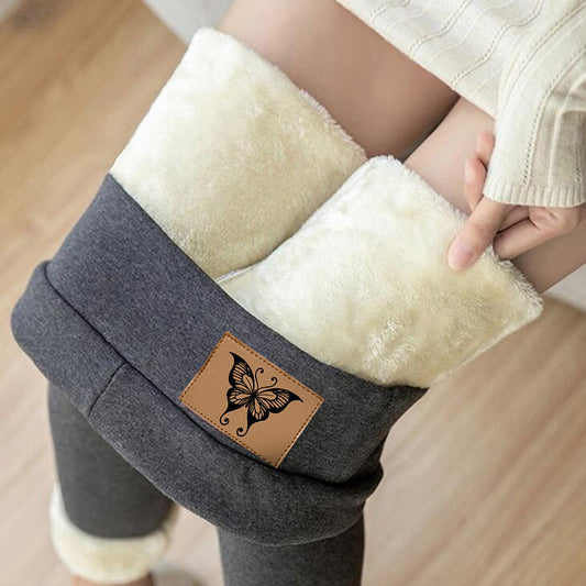 Winter Women Leggings Fleece Lined Velvet Keep Warm Pants High Waist Leggings Women Solid Comfortable Stretchy Thermal Plus Size