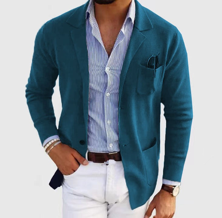 2025 New Men's Blazer Jackets Fashion Slim Fit Solid Single-breasted Suit Coats Business Casual Outerwear Wedding Suits for Men