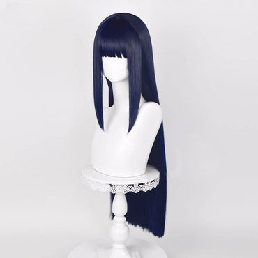 Synthetic Wig New! Anime Hyuga Hinata Straight Synthetic Hair Neat Bang Cosplay Wigs