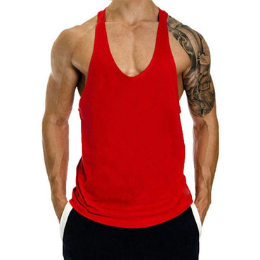 Men Cotton Tank Tops Quick Dry Gym Vest Male Bodybuilding Sleeveless Shirt Elastic Basketball Singlet Gym t-Shirt Man Clothing