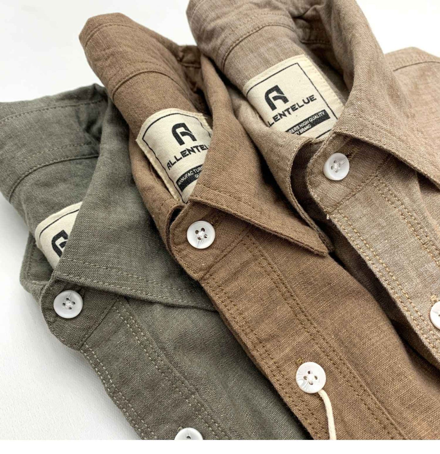 Sold Color Mens Cotton Linen Shirts Harajuku Casual Simple Comfortable Long Sleeve Loose Buttons Blouses Shirt With Chest Pocket