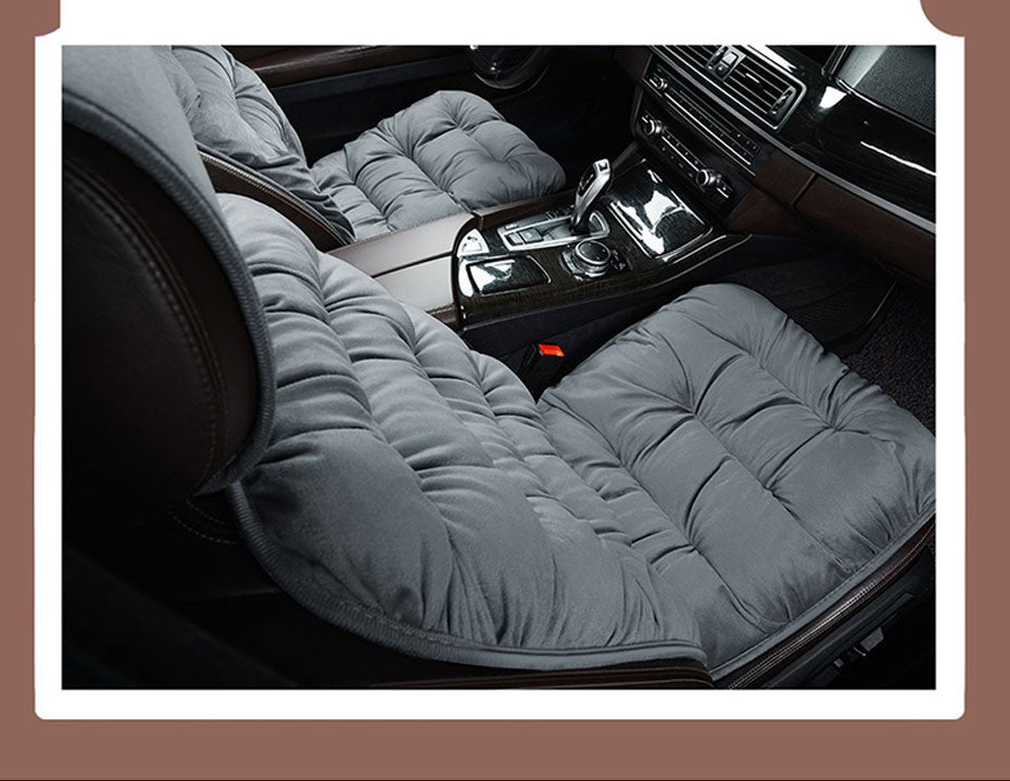 SEAMETAL Winter Car Seat Cover with Back Pad Warm Auto Seat Cushion Front Chair Protector Universal for Suv Pick-Up Truck Sedan