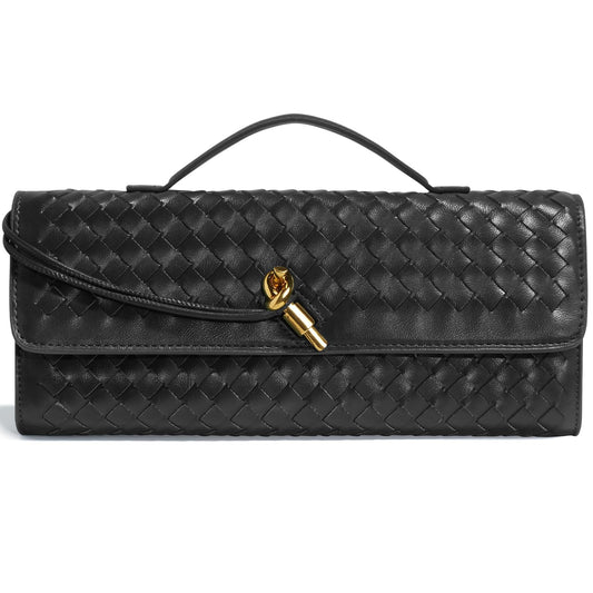 Women's woven handbags, evening clutches, woven leather totes, formal crossbody bags