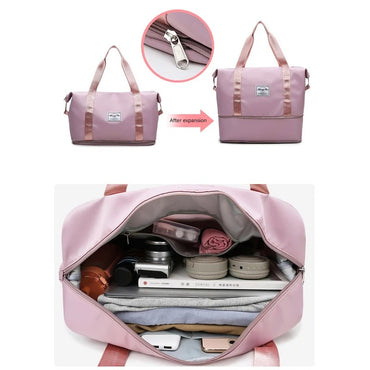 Carry On Travel Duffle Bag Nylon Waterproof Sports Gym Tote Bags for Women Large Capacity Storage Luggage Handbag 2026