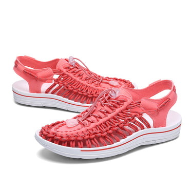 2024 New Arrival Summer Men's Shoes Breathable Beach Loafers Hand Woven Roman Sandals High Quality Men's Comfortable Flats