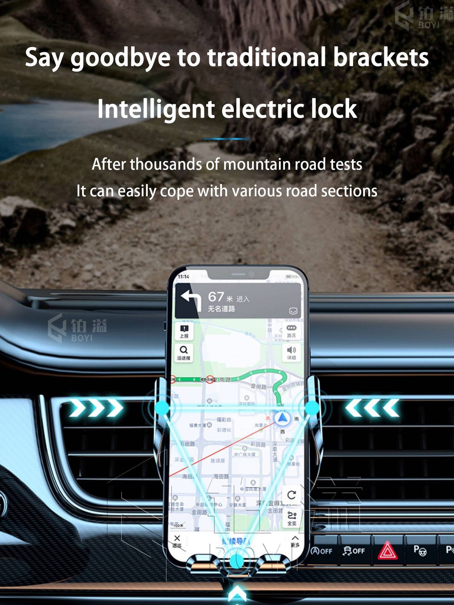 Phone Holde Car For Benz GLA X156 2013-2019 Mobile Support Special Fixed Bracket Base Wireless Charging Stand Accessories