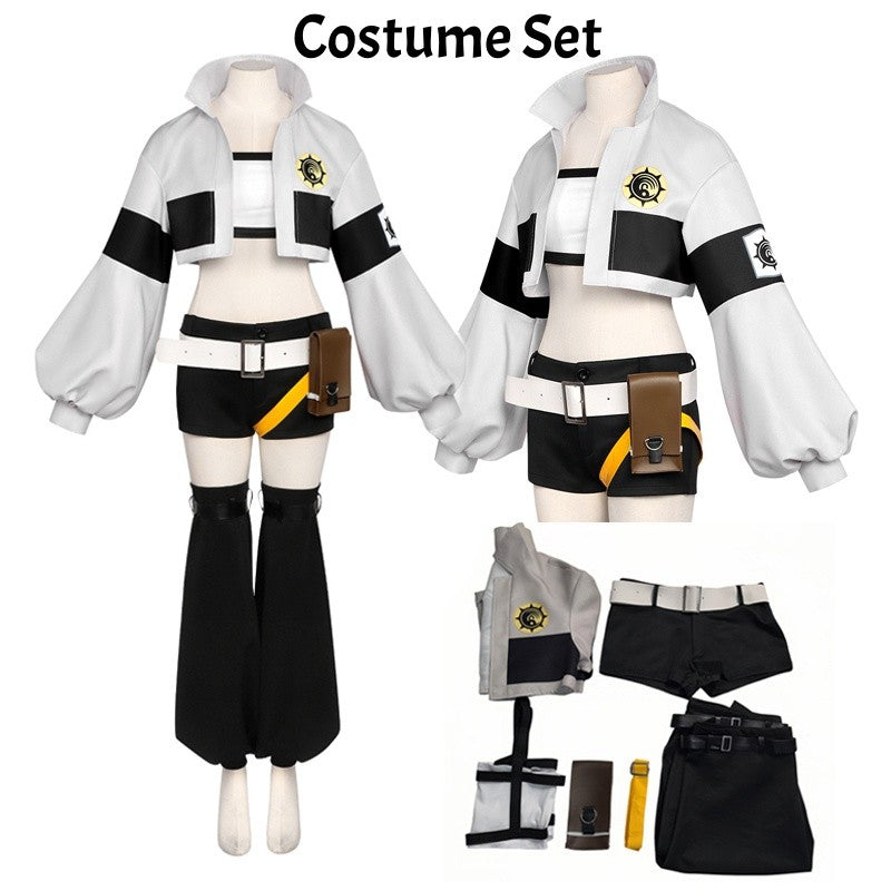 GACHIAKUTA Riyo Cosplay Costume Anime Reaper Full Set with Vest Shorts Waist Bag Halloween Christmas Plus Size Suit
