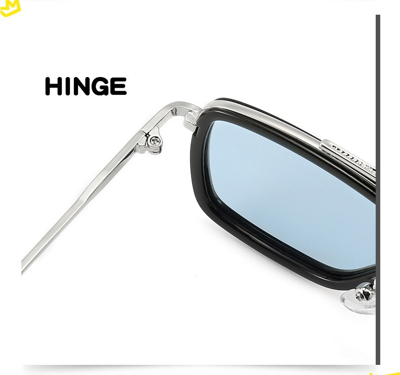 Óculos de Sol Infantis Polarizados de Luxo Estilo Tony Stark Óculos de Sol Quadrados para Crianças Meninos Meninas Oculos Retrô Homem de Ferro