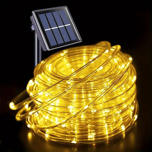 LED Solar Rope Lights Outdoor 50/100/200LEDs 8 Modes waterproof String lights for Garden Christmas Halloween Weddings Decor
