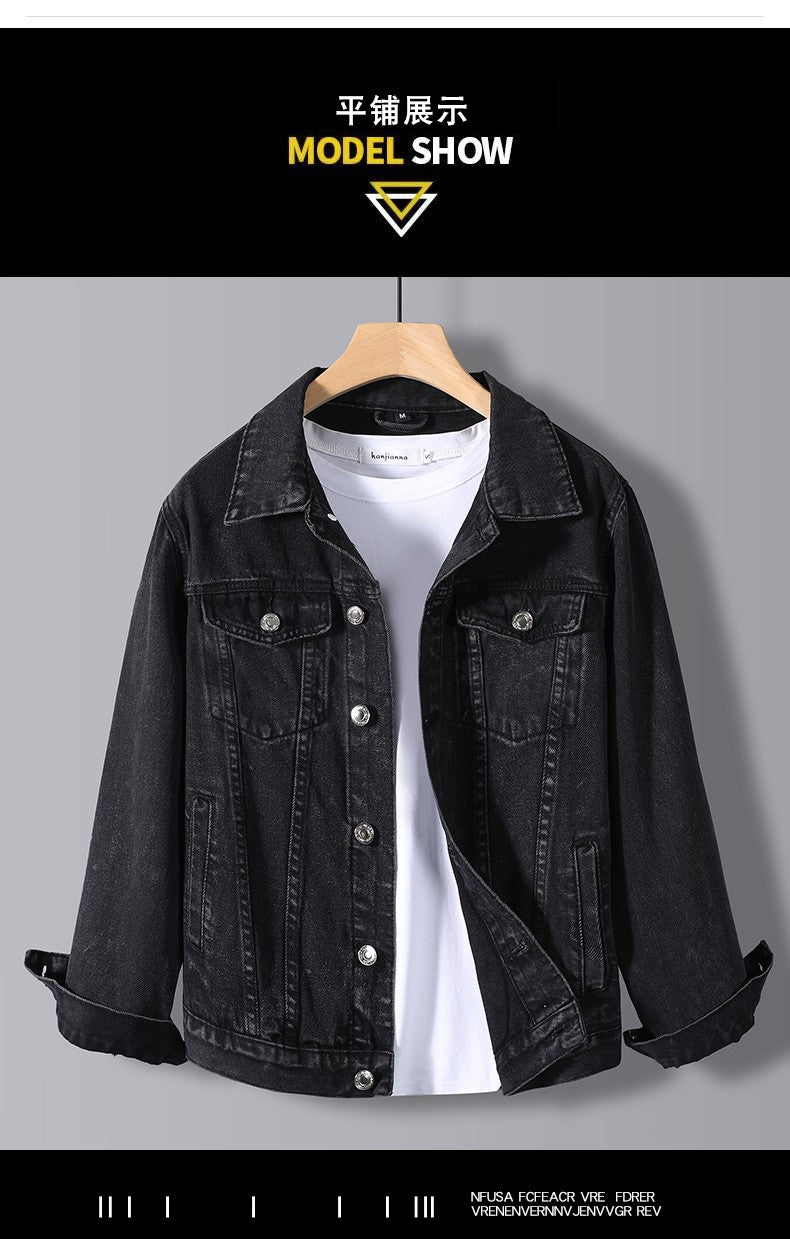 Men's new spring autumn denim jacket men's jacket slim fashion casual best denim jacket large casual jacket M-5XL