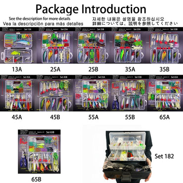 Grande Conjunto Misto de Iscas Artificiais Macias e Rígidas Kit com Minnow Biônico, Swing Metal Jig, Colher e Pesca, Opção de 12 Conjuntos
