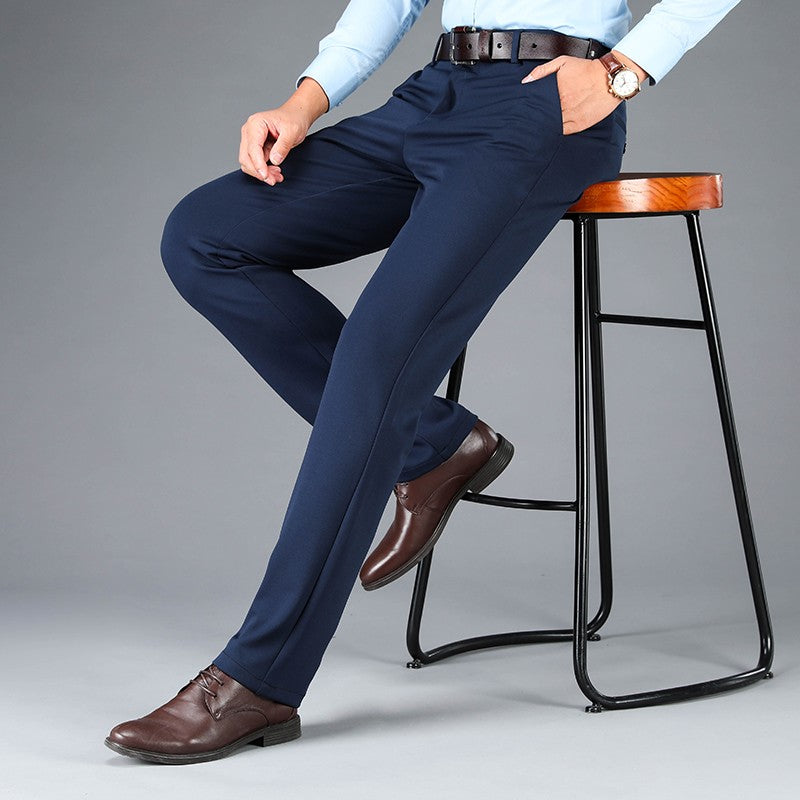 Spring Autumn Men's Casual Business Suit Pants Sports Stretch Suit Pants Male Trousers Big Size Loose Straight Dress Pants