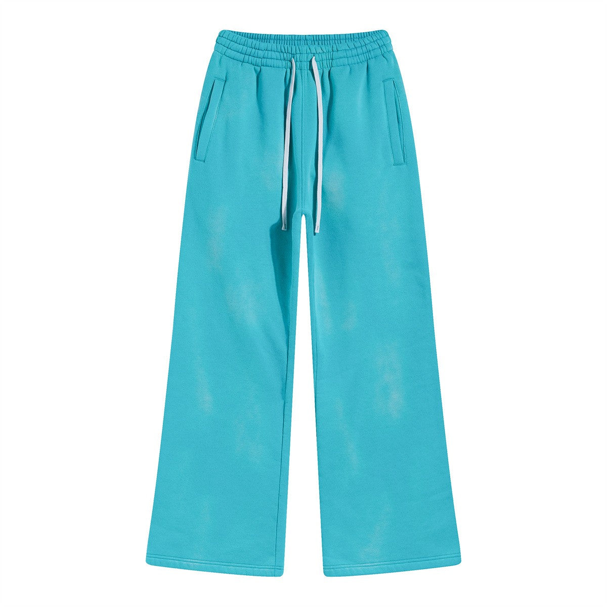 Autumn and winter 2024 new splash ink white spray-dyed loose plus velvet joggers
