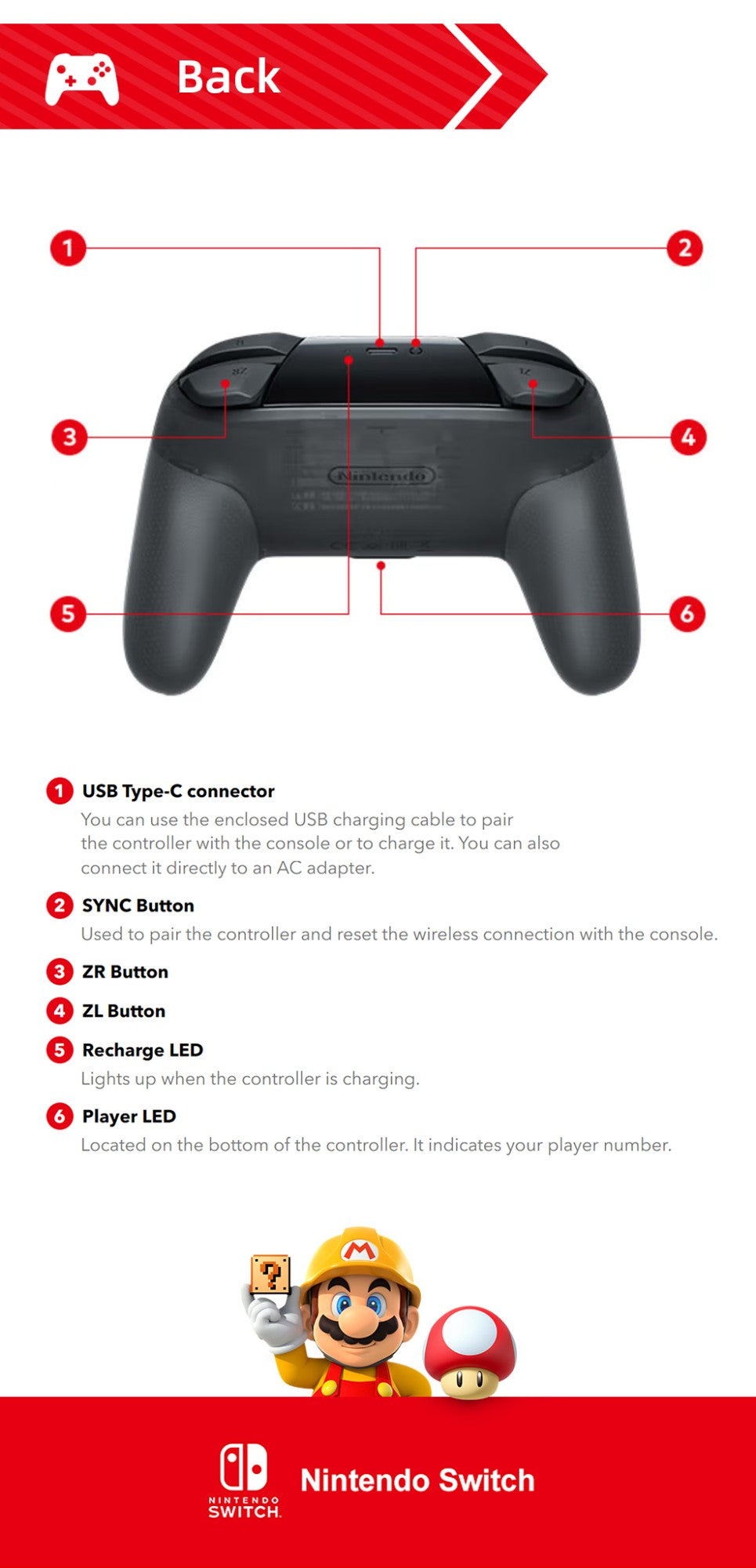 Nintendo Switch Pro Controller Bluetooth 3.0 and Build in NFC Wireless Game Controller motion controls HD rumble Amiibo