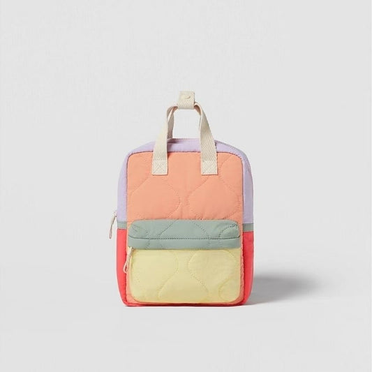 Colored Two-shoulder Bags Boys And Girls Brand New Casual Fashion Breathable Light Backpacks Kids Simple Canvas Bags Outdoor