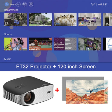 Touyinger ET32 1500ANSI Full HD 4K Projector 5G WIFI Home theater Media Video Player Smart Beamer