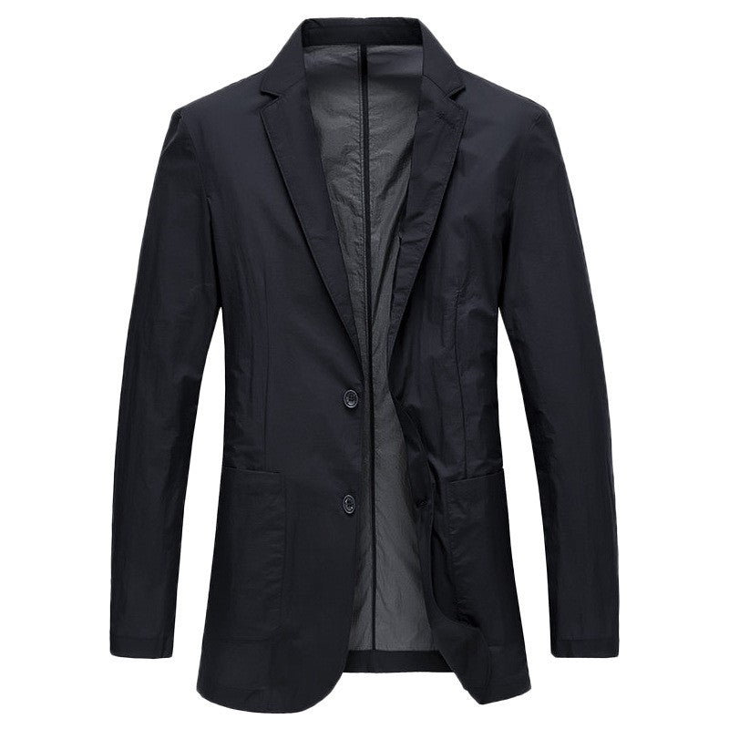 New Summer Man Thin Breathable Sunscreen Casual Blazers Jackets Solid Business Suits Coats Male Slim Elastic Blazers Jackets 4XL