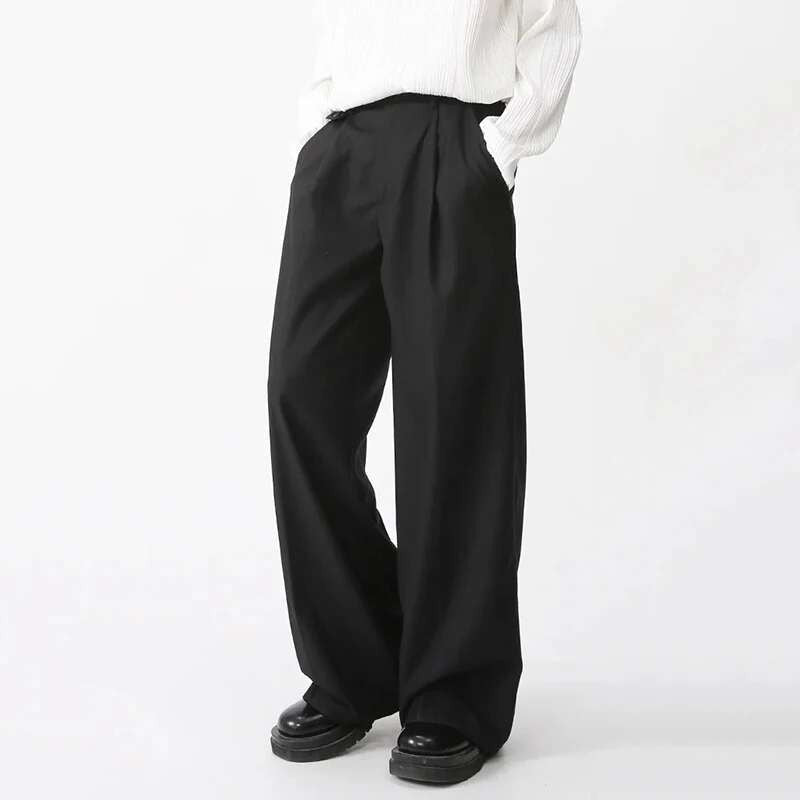 IEFB Men's Wear Spring New Suit Pants Loose Straight Korean Fashion Simple Solid Color Male Casual Trousers Wide Leg 9A6959
