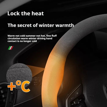 Car Suede Anti-slip Steering Wheel Cover For Ford Mondeo Focus Raptor Puma Edge Explorer Ecosport Ranger F150 Kuga Fiesta Fusion