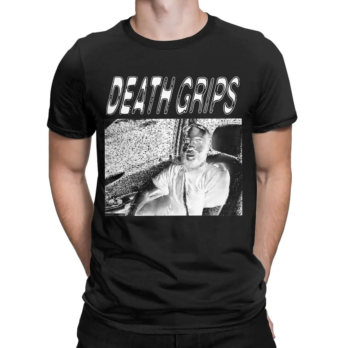 Men's Death Grips T Shirt Cotton Tops Hipster Short Sleeve Round Neck Tee Shirt Printing T-Shirts