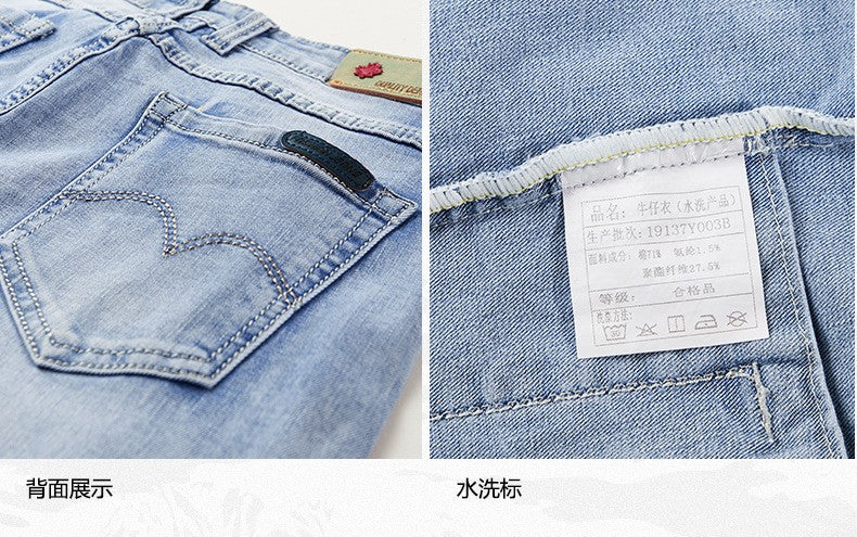 Sets Blue Jean Jackets Men's Fashion Multi Pockets Loose Casual Cotton Vintage Street Cowboy Coats Brand Clothes Denim Pants Men