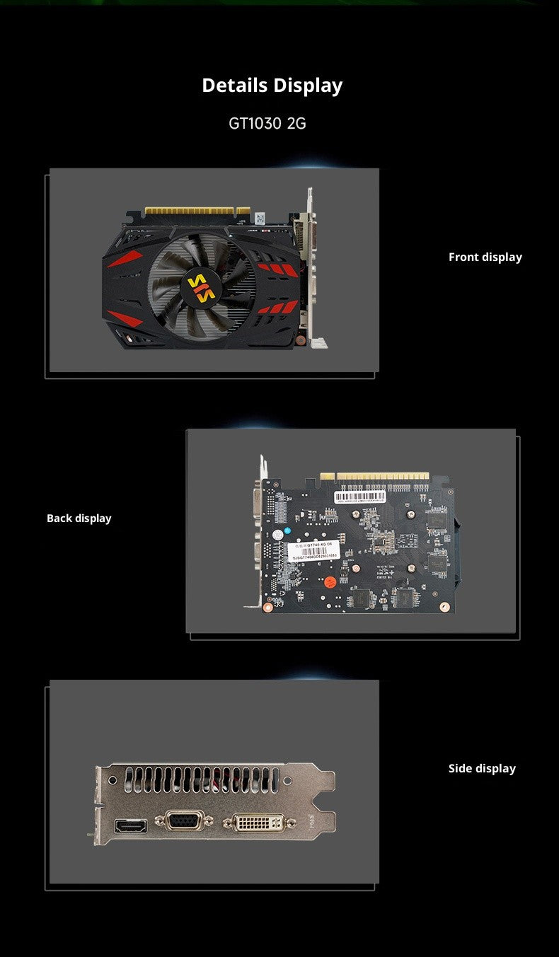 Memória de 128 bits, alta velocidade de 5000MHz para escritório fluido e vídeo HD SEJISHI NVIDIA GeForce GT740 4GB GDDR5 Placa Gráfica