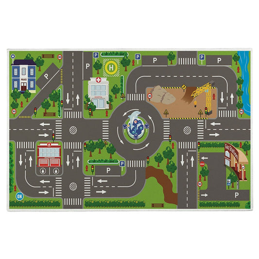 Tapete de estrada Infantil Tráfego Carro Mapa Menino Menina Brinquedo Educativo Tapete de estrada Tapete para bebê Tapetes Cidade de desenhos animados Tapete de jogos infantis