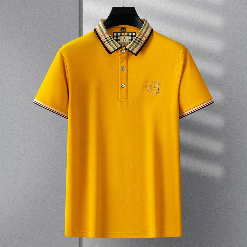 2025 new luxury men's short sleeved summer high-quality designer boutique brand embroidered polo shirt business casual T-shirt