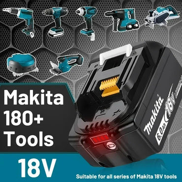 100% Original Makita 18V 5.0Ah 6.0Ah 9.0Ah Rechargeable Battery ,For Makita Power Tools Battery+charger+electric drill