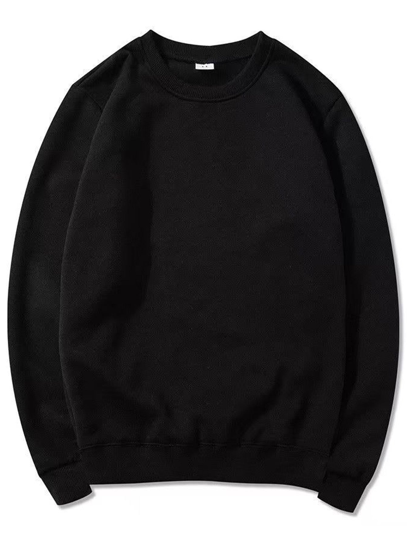 Men's Casual Loose Fleece Long Sleeve round Neck Sweatshirt Warm Sportswear for Autumn Winter Comfortable Cozy T-Shirt