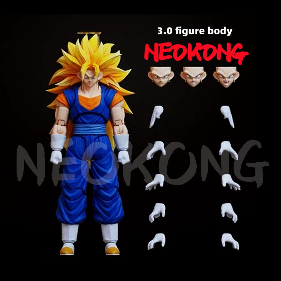 Neokong Studio Dragon Ball Vegeto Figure Goku Ssj3 3.5 Body SHF Vegito Super Saiyan 3 Action Figure Vegeto Figurine Toy Gift